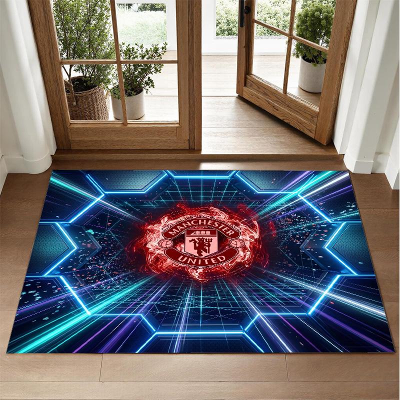 Manchester United Design Kristall Samt Teppich Weiche Dekorative Matte für Schlafzimmer Eingang