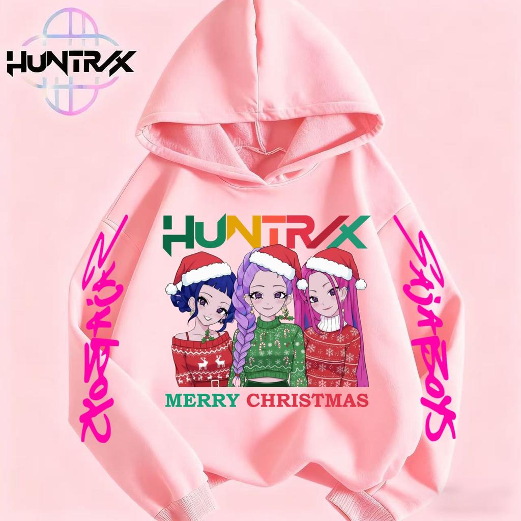 New Christmas KPop Devil Hunter Printed Children's Hoodie Autumn/Winter Long Sleeve Sportswear Casual Hoodie Children Top