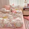 Cartoon Panda Duvet Cover Set Cute Animal Queen Reversible Comforter Cover Set Childrents Teenagers Room Single Bedding 3 Pieces
