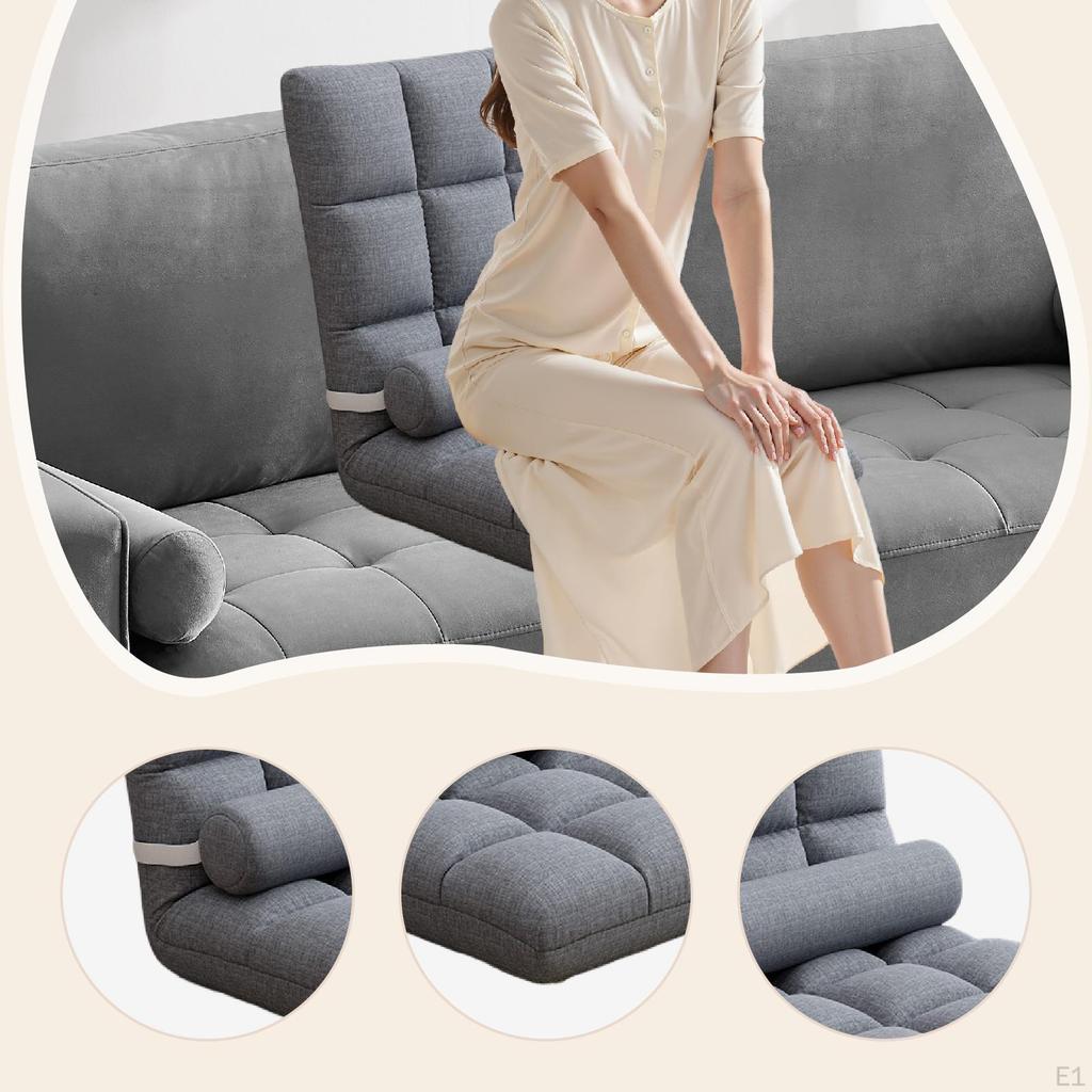 Floor Chair with Back Support Couch Recliner Modern Bedroom Comfortable Foldable Apartment Dorm