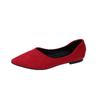 2024 Summer Women's Pointed Toe Suede Flats - Solid Color, Shallow Mouth, Low-Top Loafers