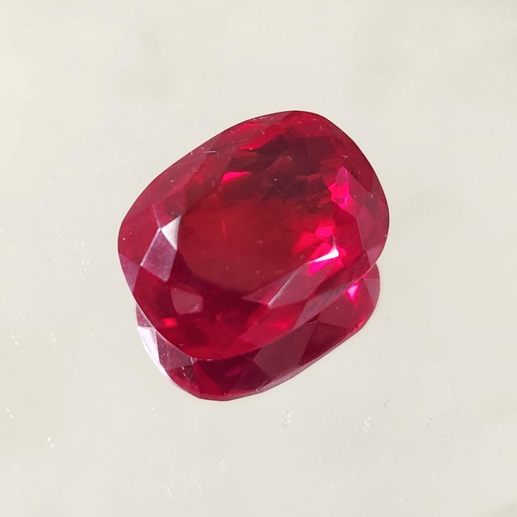 25.25 Ct Heated CERTIFIED Red Ruby Stunning Cushion Cut Loose Gemstone