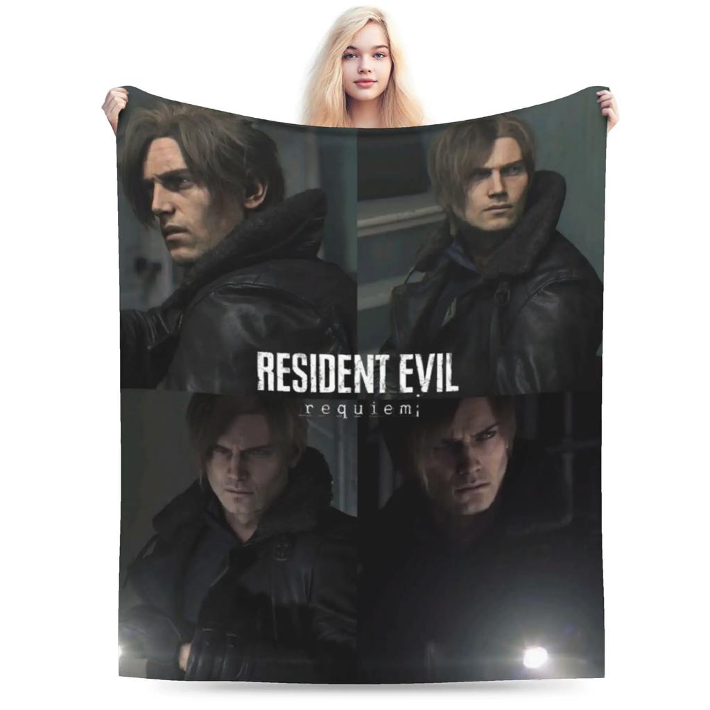 Leon Kennedy Resident Evil Blanket Cozy Soft Throw Blanket for Bed x Inch Multiple Sizes Quilt