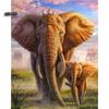 5D broderie cu diamant elefant pătrat complet rotund cu punct de cruce pictura cu diamante mozaic animale cu ac de decorare a casei