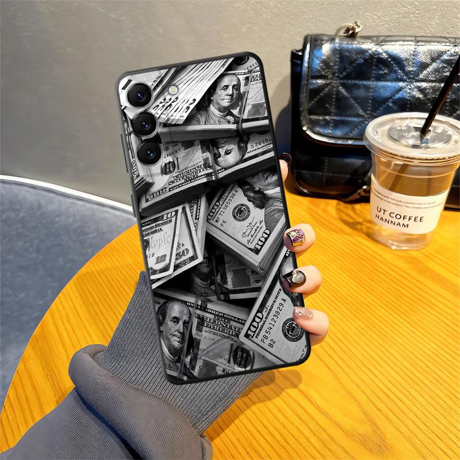 

Case for Samsung Galaxy A06 A05 A50 A04 A16 A40 A13 A20 A12 A17 A15 A70 Funda Phone Cover Time Is Money Printed Galaxy A05s