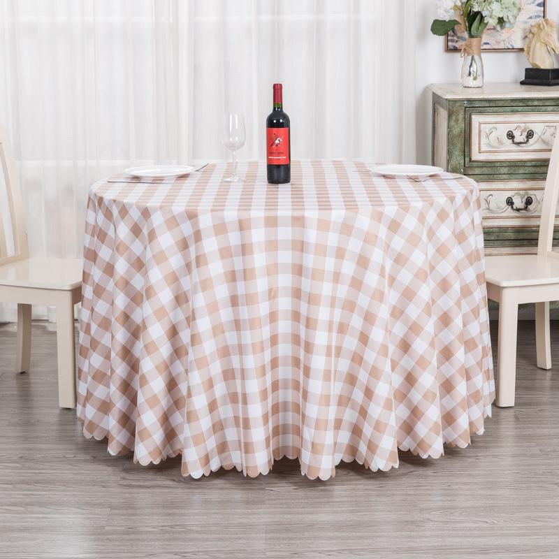 Modern Plaid Table Cloth Polyester Round Tablecloth For Tea Table Dinning Cover Home Decor