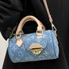 Damentasche neue Kissen-Tasche gewebte Denim-Handtasche Nische europäischer und amerikanischer Trend Retro-Umhängetasche trendige Mädchentasche