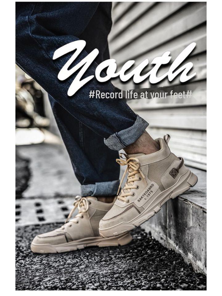 Men's 2023 Trend High Top British Martin Boots - Casual Autumn Fashion Cotton Shoes