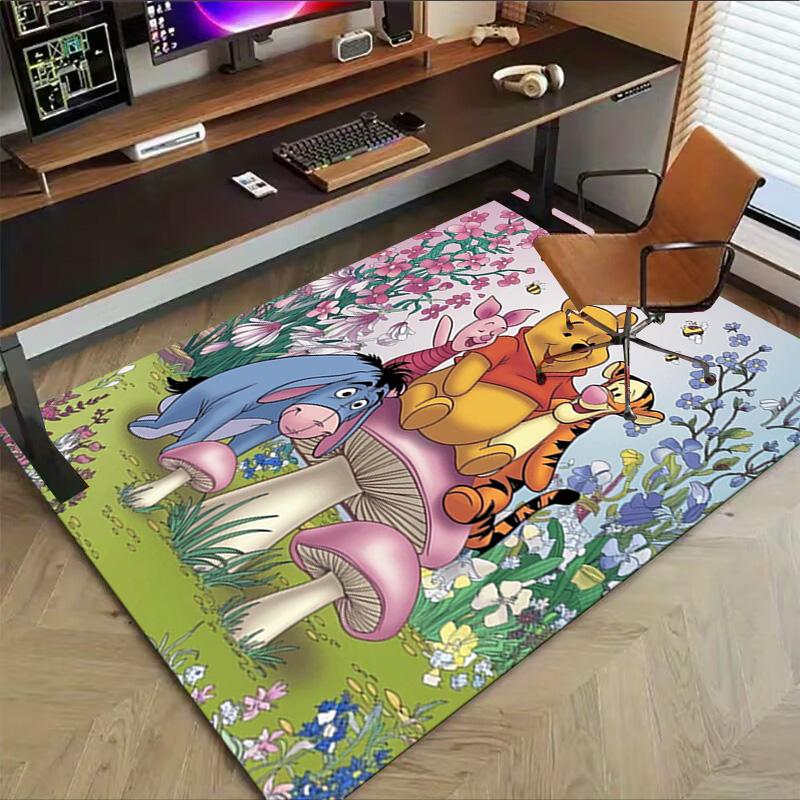 Winnie Pooh Friends Carpet For Playroom Bedroom Living Room Sofa Home Decorkids Game Area Rug Nonslip Floor Mat