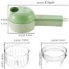 4 In 1 Portable Electric Vegetable Cutter Set Wireless Food Processor for Garlic Pepper Chili Onion Celery Ginger Meat with Brush