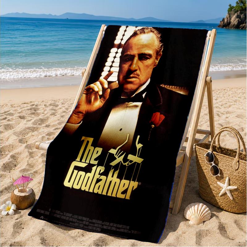 The God-father Beach Towel, Microfiber Beach Towel, Perfect For Pool, Beach, Travel, Home Decor Beach Party Fan Gifts