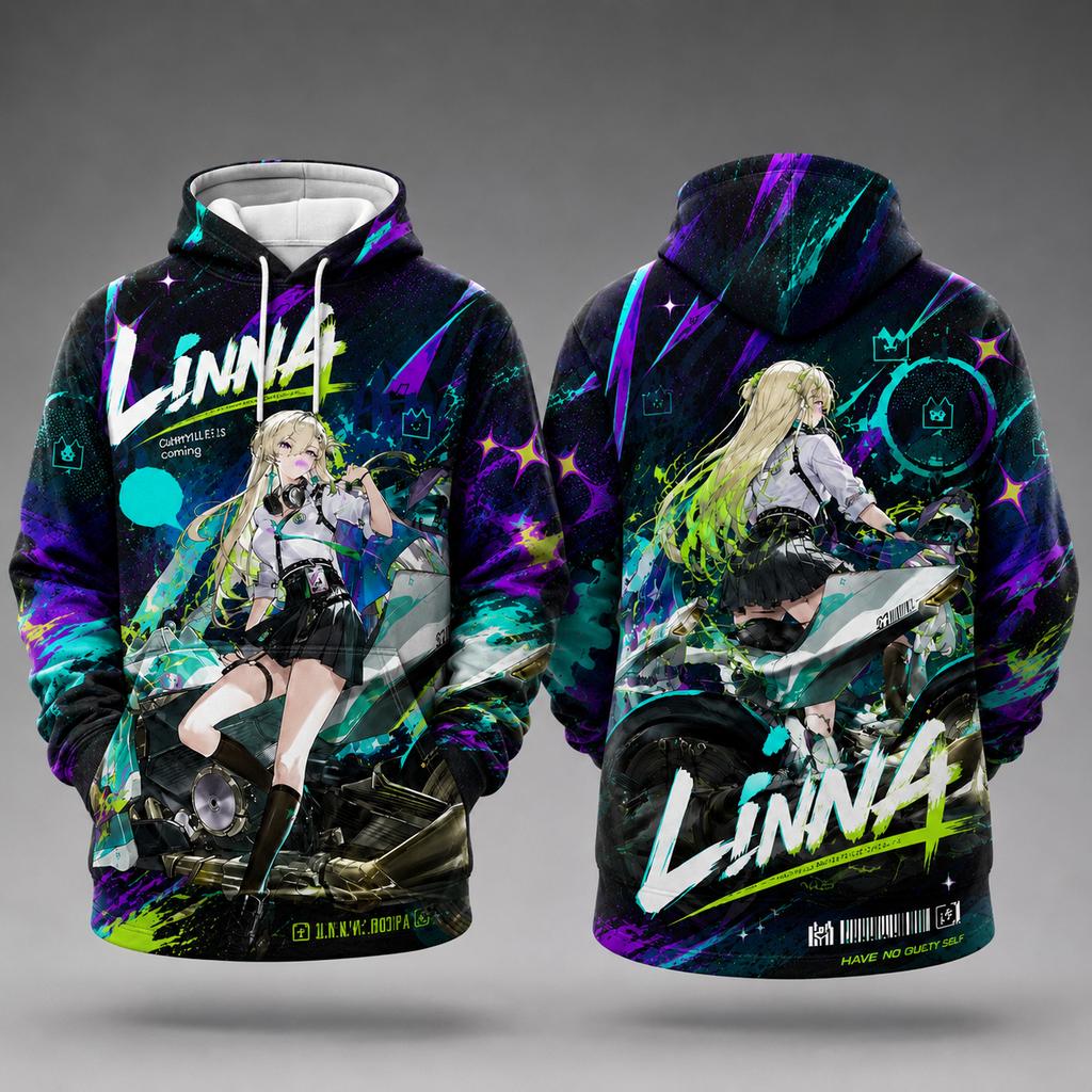 Wuthering Waves Aemeath Y2K Men's and Women's 3D Printed Hooded Sweatshirt Anime Sports Pullover Casual Sports Shirt StreetwearUnisex Woman's