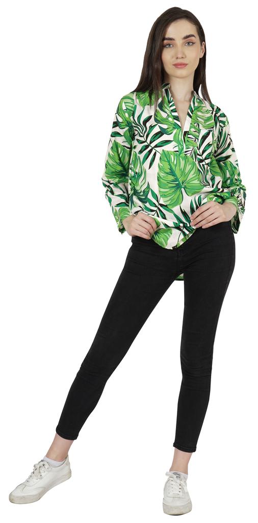 Inkmeso Stylish Printed Full Sleeves Casual Top For Women Comfy Basic Summer Tee