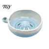 Drainage Bowl for Fresh Fruit Ceramic Berry Washing with Hole, Easy Clean Kitchen Strainer Glazed Basket Bowl, Compact Self Rinsing Serve And