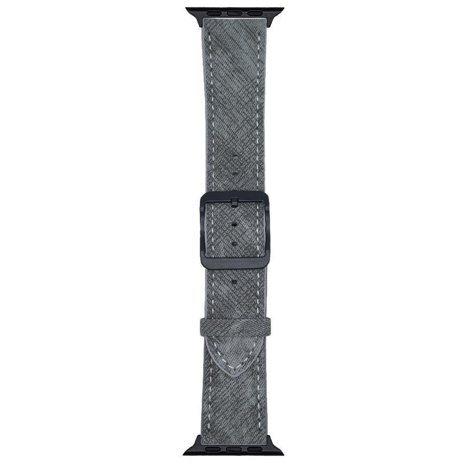 

Double Loop Buckle Leather Band For Apple Watch Series 10 Ultra 9 8 7 SE 6 5 4 3 2 1 46mm 49mm 45mm 44mm 42mm Watch Strap Grey