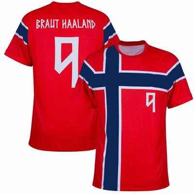 2026 Verão Noruega Jaqueta de Futebol Comemorativa para Fãs Masculina Casual Camiseta Esportes ao Ar Livre Secagem Rápida Respirável Suporte a Fãs