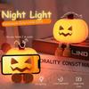 Rechargeable Halloween Led Night Light Portable Cartoon Lamp Usb Silicone Pumpkin For Bedroom Bedside For Kids Kids Squishy Soft