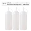 240ml Plastic Clear Squeeze Squeezy Ketchup Sauce Bottle Dispenser Mayo Kitchen Bottles Z4W5