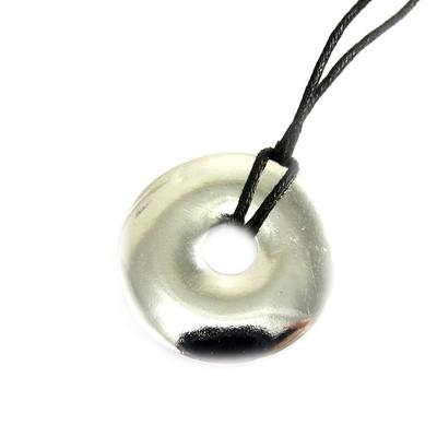 [M0684] - Black Silver 'Zen' Necklace