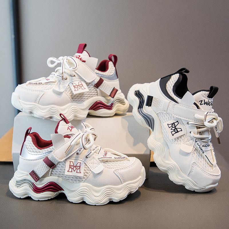 Girls' sneakers 2025 spring and autumn new breathable mesh children's running shoes medium and old girls' dad shoes