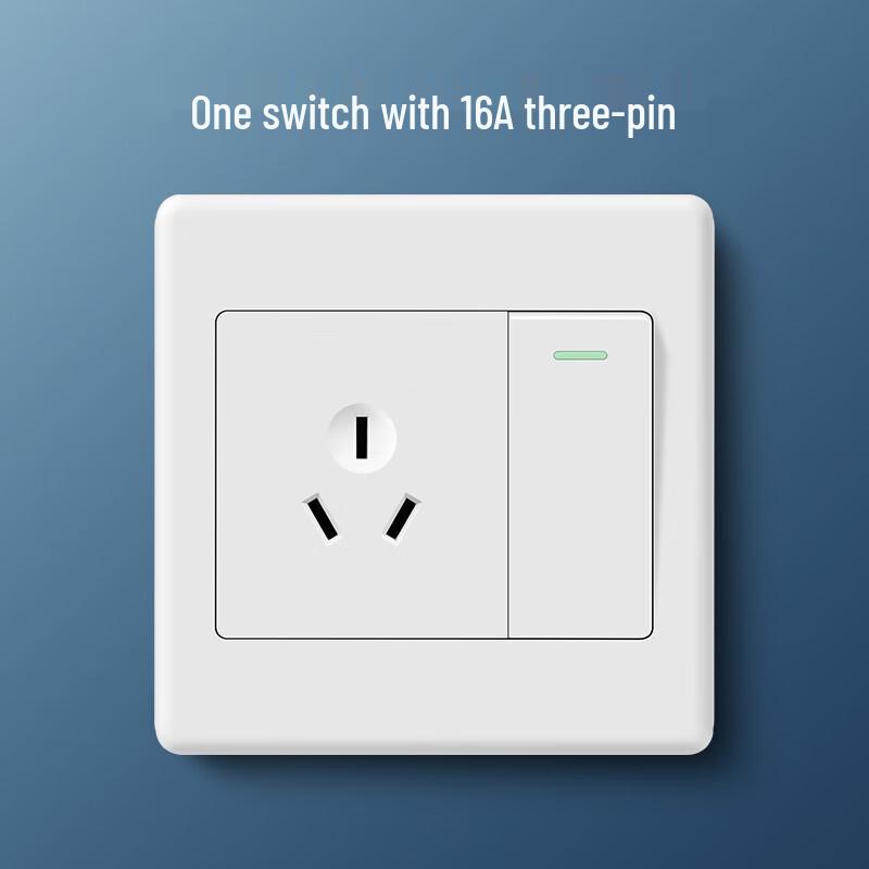 

Ruidetai Type 86 16A High Power Wall Socket Switch CN plug (adapter included)