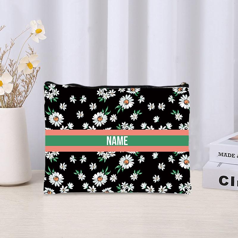 Personalized Full Print Custom Makeup Bag able Women's Products Environmentally Friendly Canvas Travel Storage Bag