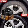 1 Piece 100g Black Tire Wax Polish, with Sponge Applicator, Suitable for Repair of Rubber and Plastic, Long-Lasting Gloss, Suitable for Stripesd,