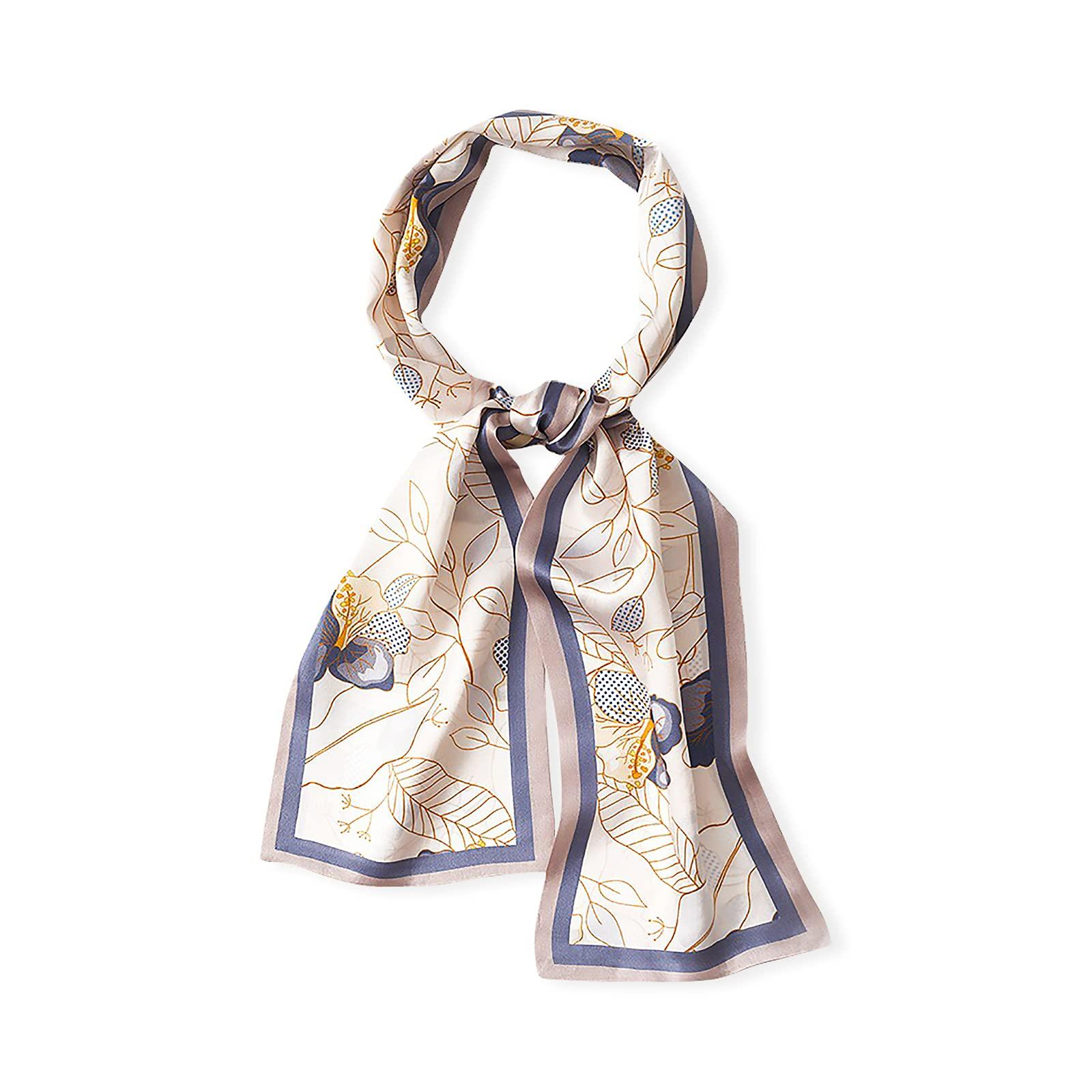 

Тонкий шелковый шарф LumiSyne с цветочным и живописным принтом, легкий атласный мешочек для волос на шею, шелковый шарф для работающих женщин, принты, шарф, аксессуар,