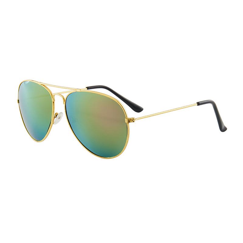 In-Stock Unisex Pilot 3026 Metal Aviator Sunglasses with Aluminum Frame and Spring Legs