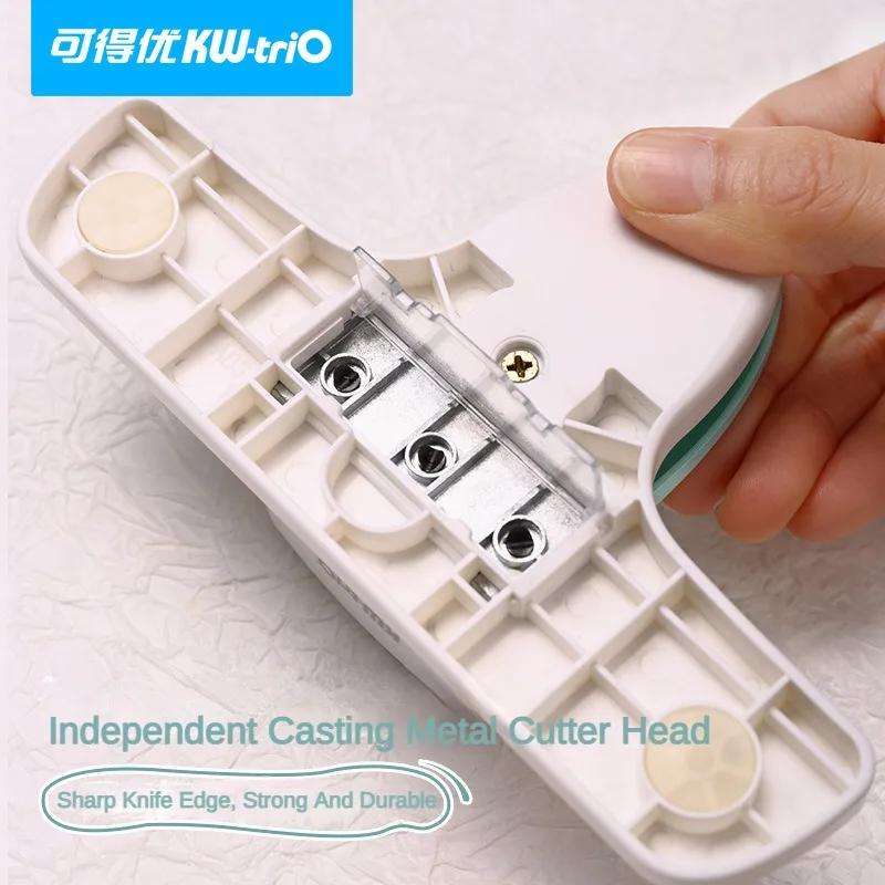 KW-TRIO 3 Hole Puncher DIY Paper Binding A5 A6 A7 Loose Leaf Paper Scrapbooking Standard Hole Punch Office Supplies Stationery