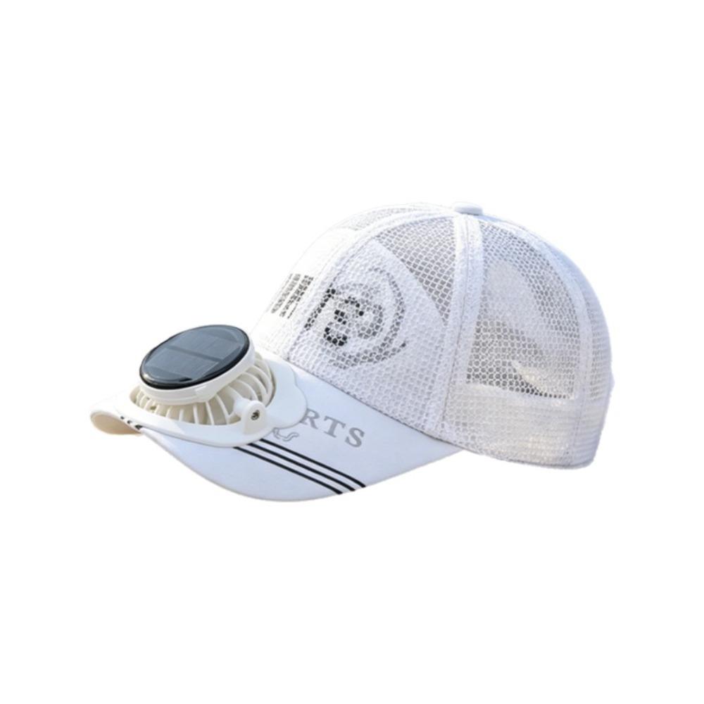 UV Resistant Solar Fan Hat USB Charging Sun Hat New Baseball Cap Mountain Climbing белый