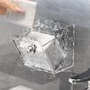 Elegant Wavy Wall-Mounted Cotton Pad and Makeup Storage Box