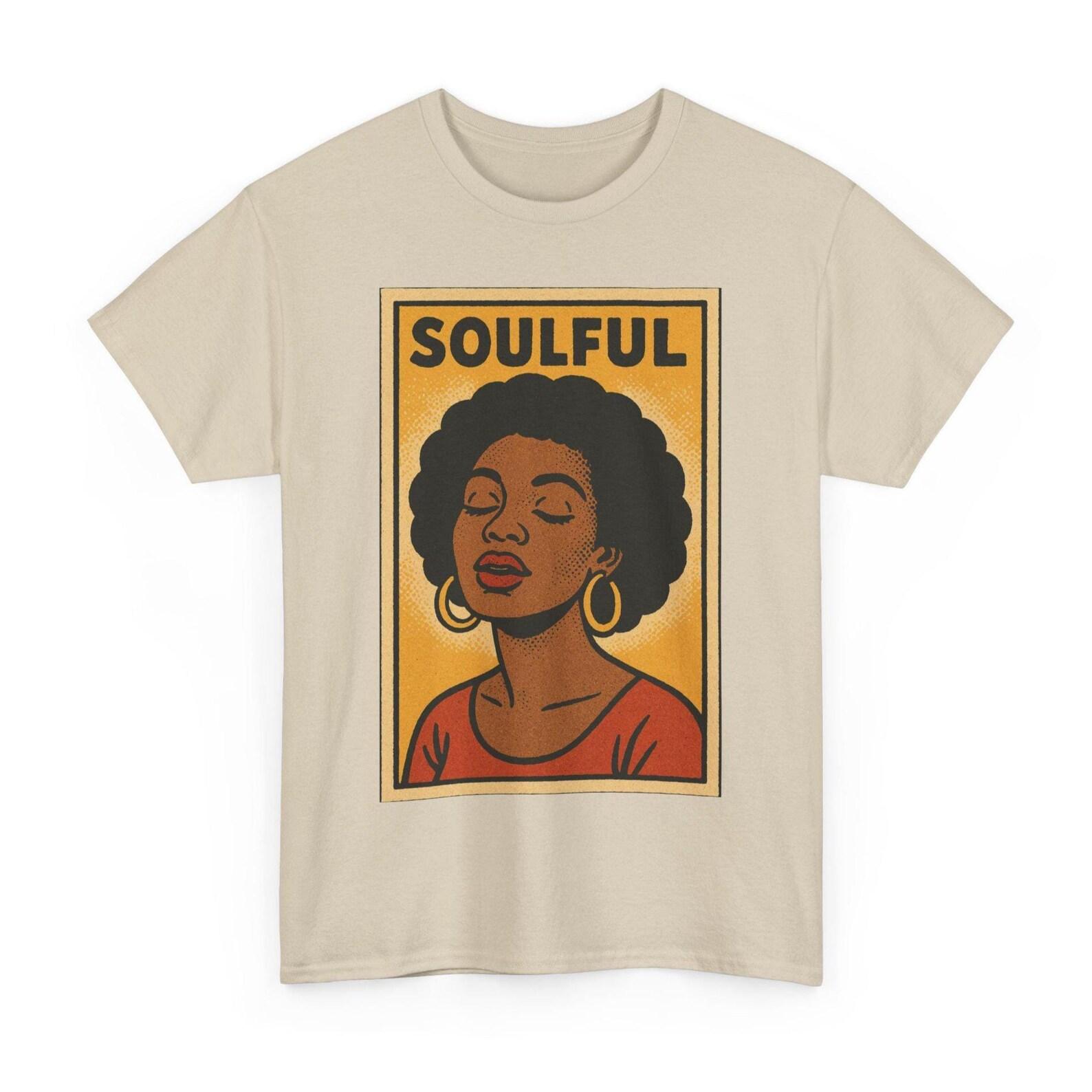 Soulful T-Shirt: Retro Comic Style Mindful Living Tee 3XL