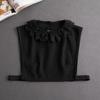 Fashion Front Tie White Fake Collar for Women Stand Detachable Collar Fake Girls Vintage Lace Ladies False Blouse Collar