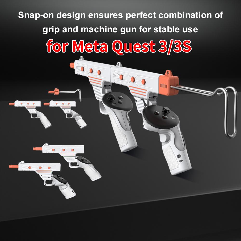 VR Controller Stock Rifle Adapter VR Game Accessories Shooting Controller Handle Controller Grips for Meta Quest 3/Quest 3S