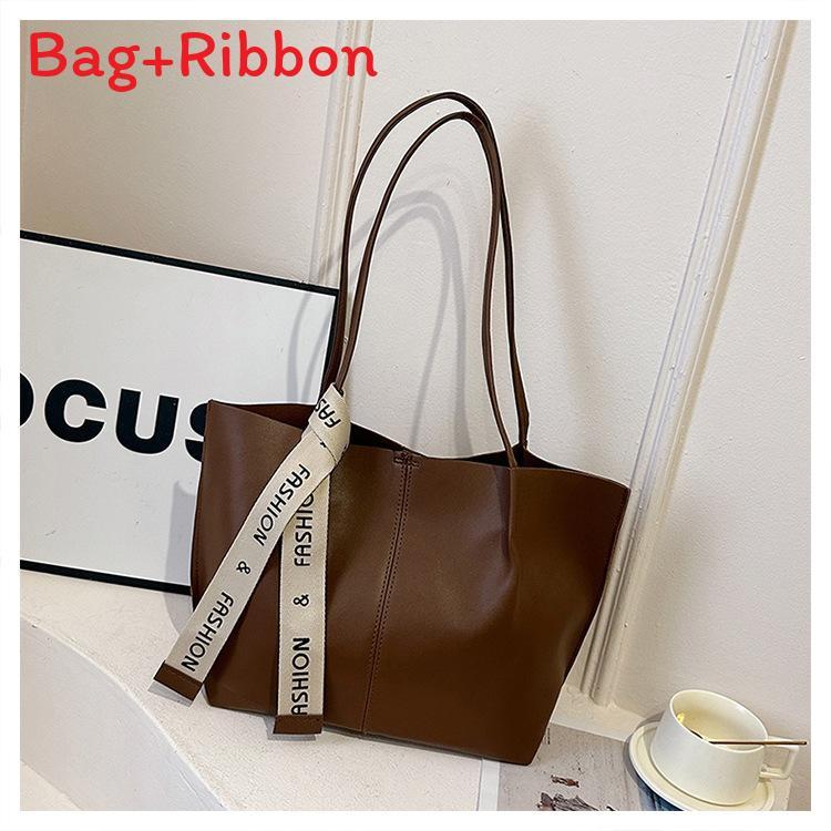 

Стильная городская сумка-тоут для женщин из ПУ-материала, большая вместимость, модный дизайн, для повседневного использования коричневый