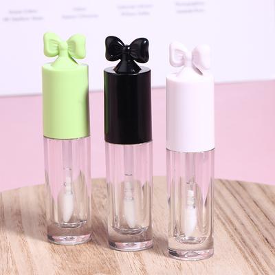 Niedliche Kreative Schleifenform Lipgloss-Tuben Klar Leer DIY Zylindrische Lippenbalsam-Tuben 2,5 ml mit Applikator Nachfüllbare Lippenstiftflasche