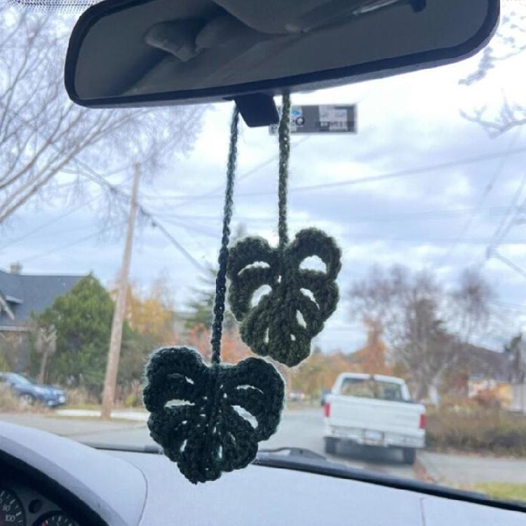 Handmade Crochet Car Styling Plant Succulent Car Plant Ornamentos Decoration