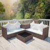 Day and Night - Day and Night 4-piece Garden Furniture Set and Brown Synthetic Rattan Cushions