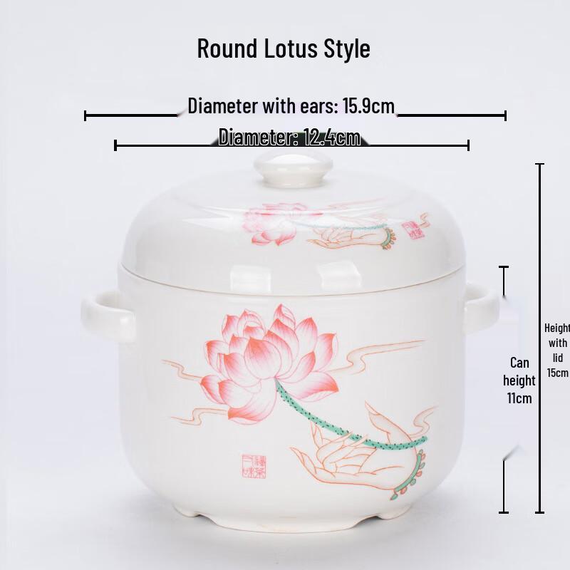 Керамическая кастрюля ZISIZ с двойной крышкой