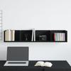 CD Ledge Made of Black Oak, Multifunctional Storage for Decorations and Vases, Ledge for Entrance, Living Room and Bathroom