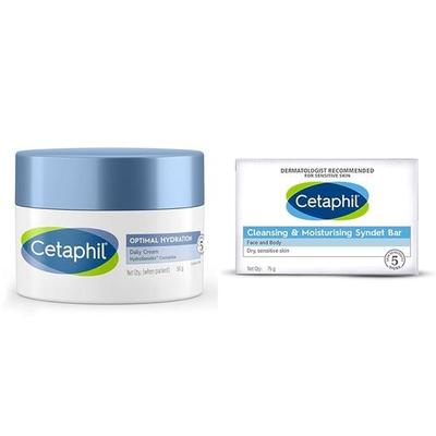Optimal Hydration Daily Cream 50g | Lightweight Moisturizer & Fast Absorption,Niacinamide VVF India Cleansing , 75g
