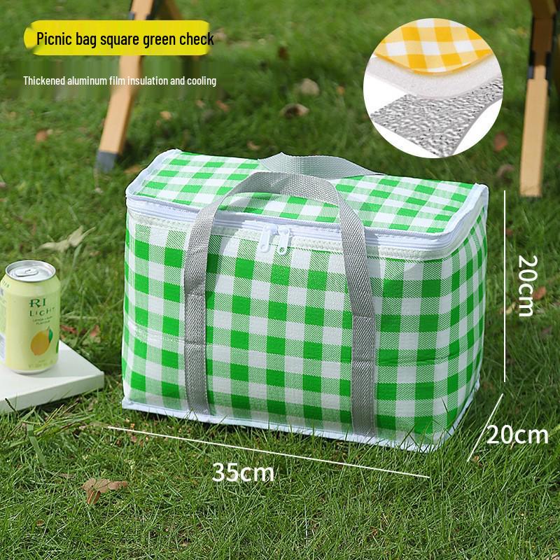 Tragbarer Faltbarer Isolierter Picknickkorb mit Kühlakku für Outdoor-Camping und Frischhaltung