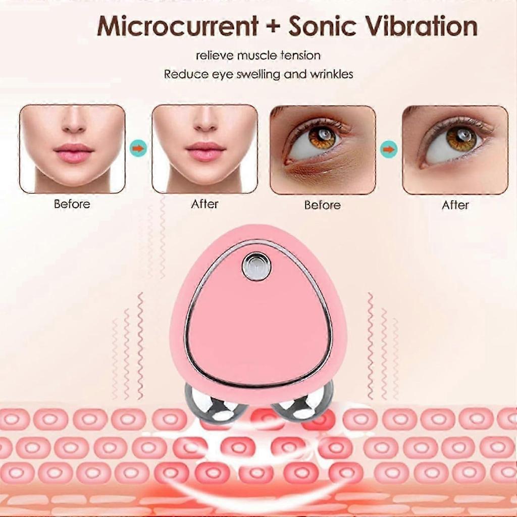ExquisiteMicrocurrent Face Device Roller,Levantamiento Facial Con Microcorriente Antiarrugas with 3 Gear,,Lift The Face and Tighten The Skin