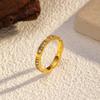 Hot Sale Zircon Devil's Eye Titanium Steel Ring 18K Gold Open Design Stainless Steel Ring Jewelry Women