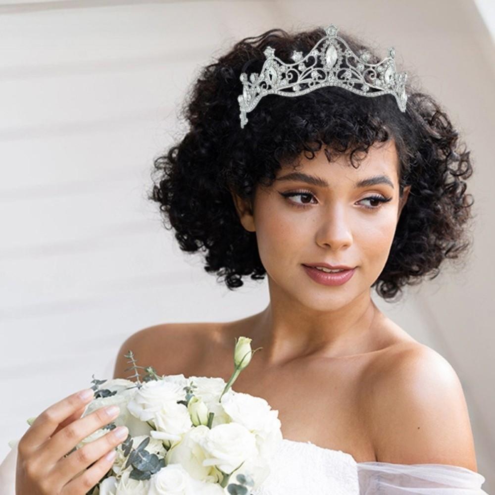 Baroque Queen Princess Crown Rhinestone Prom Jewelry New Crystal Tiara  Wedding Party
