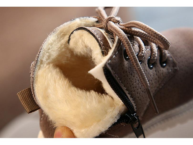 Autumn/Winter Children's Cotton Martin Boots: Warm, Stylish Boys' and Girls' Side-Zip Retro Snow Boots