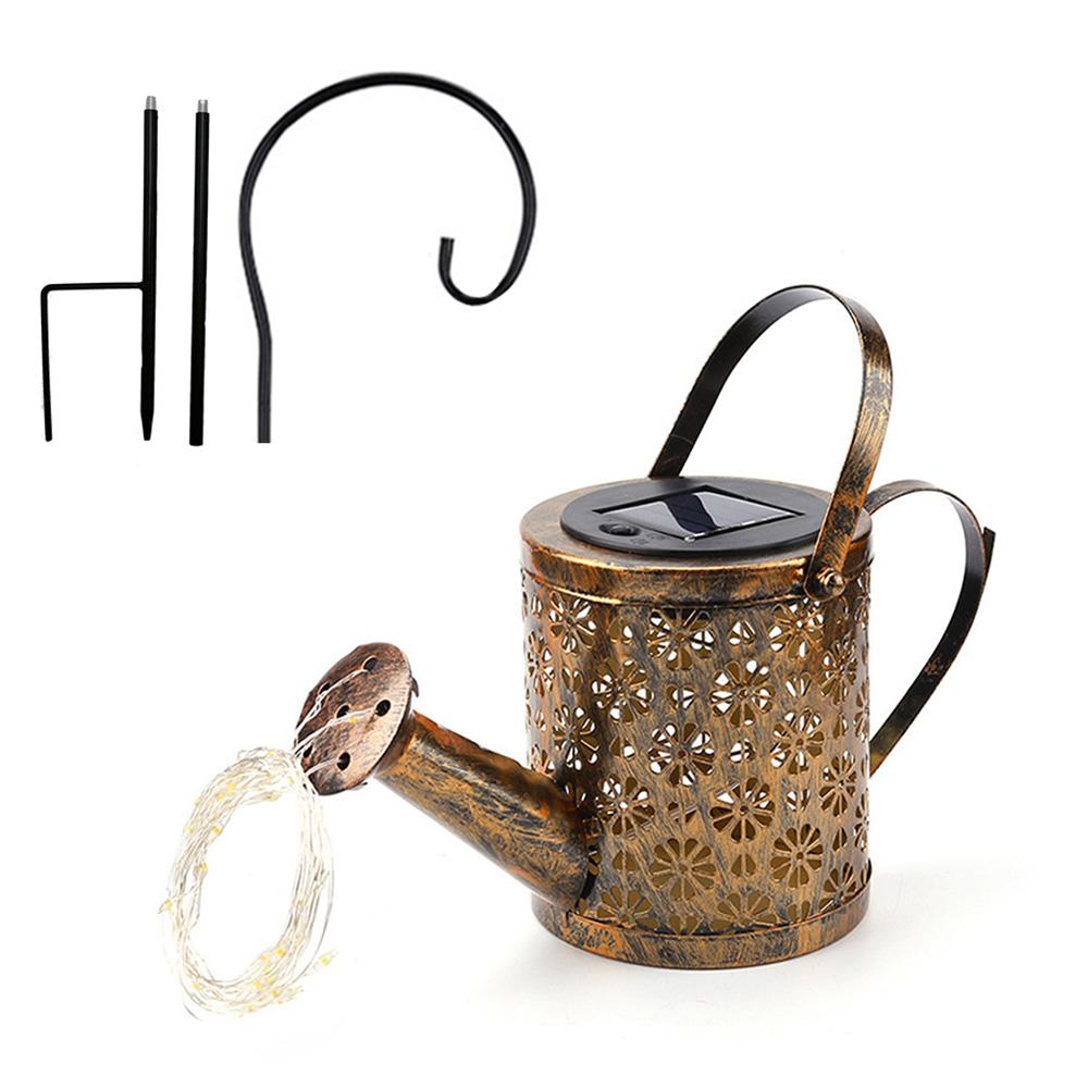 

Солнечная лейка, ретро металлическая гирлянда из 36 светодиодов, водонепроницаемые подвесные солнечные фонарики, лампы для садового декора на открытом воздухе