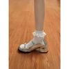 Silver French Mary Jane shoes women's 2025 autumn new Korean version light mouth thick heel with skirt round head single shoes