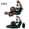 Halloween Zombie Lantern Ornament Spooky LED Light Resin Creepy Statue for Home Outdoor Garden Decoration Long-lasting